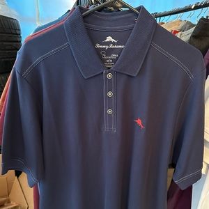 Tommy Bahama The Emfielder Polo Blue Note Medium NWT Red Marlin